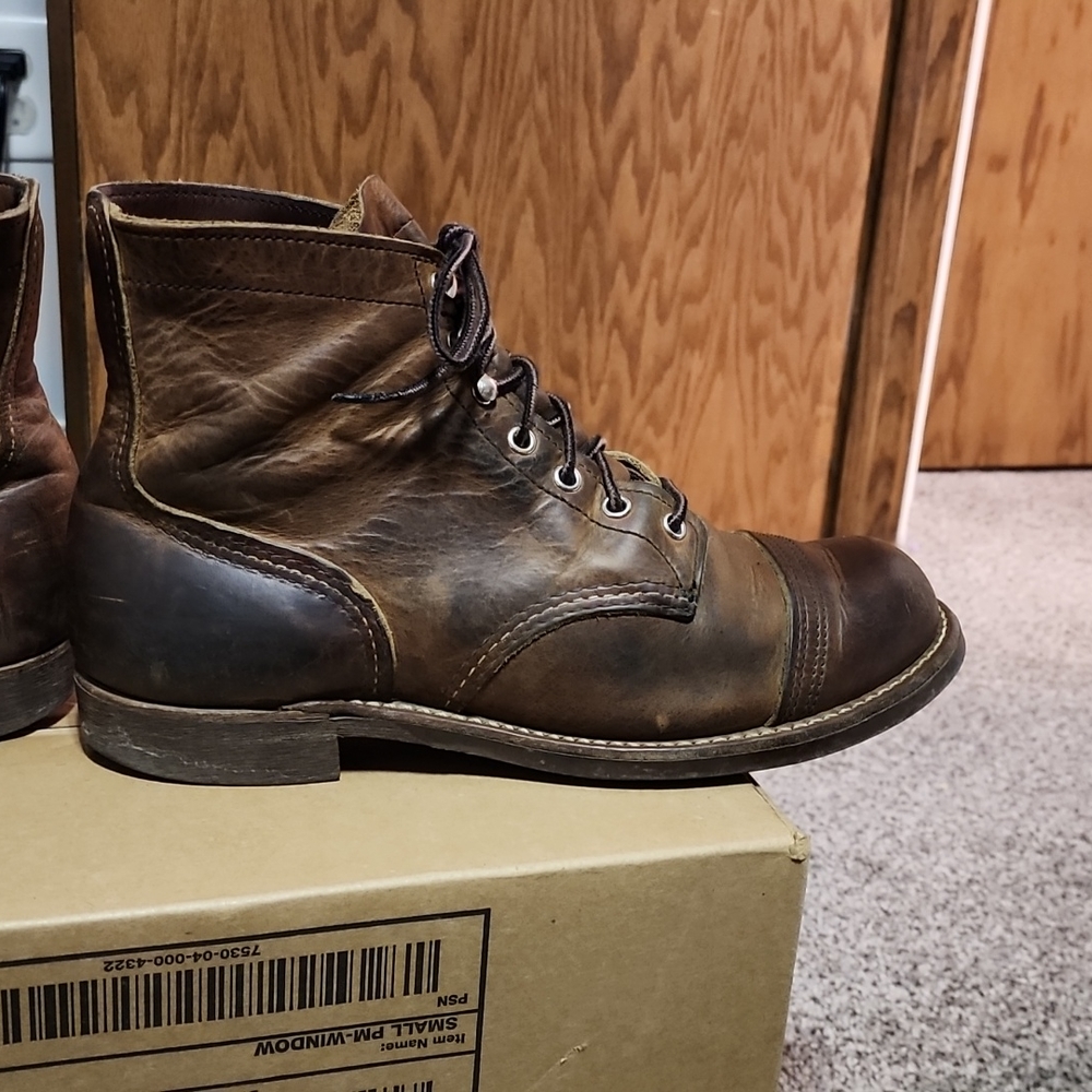 Red Wing Shoes Brown Leather Boots - Picture 2 of 14